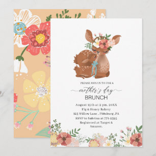Convites Watercolor Elegant Madre é o Dia do Bunch Bebê