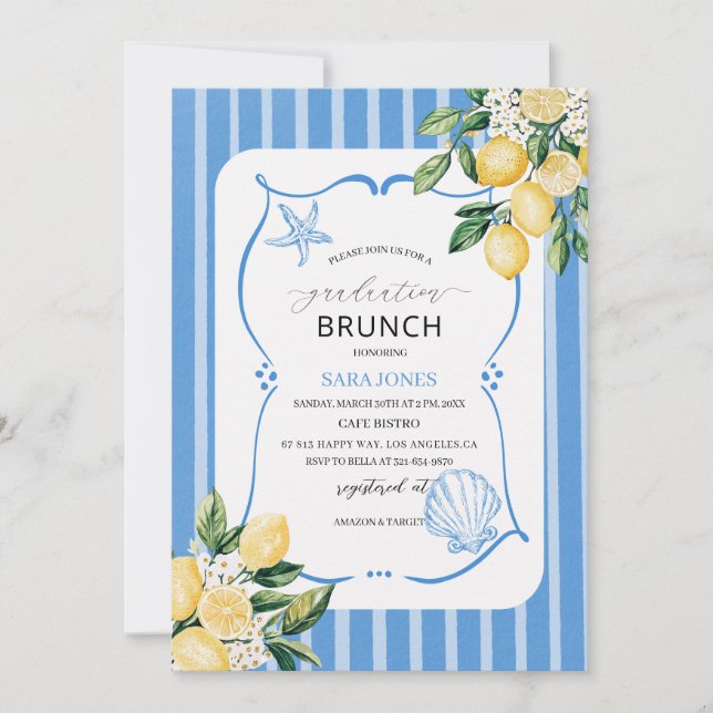 Convites Watercolor Elegant Wildflowers graduatioInvitation (Frente)