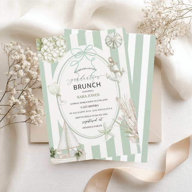 Convites Watercolor Elegant Wildflowers graduatioInvitation (Criador carregado)