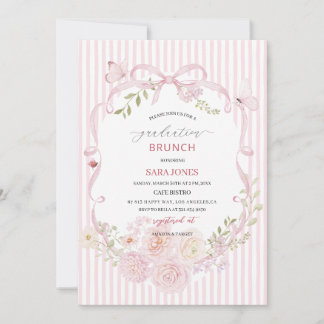 Convites Watercolor Elegant Wildflowers graduatioInvitation
