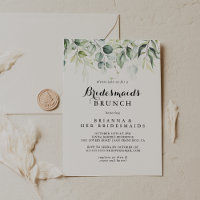 Watercolor Eucalyptus Bridesmaids BrunChá