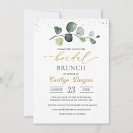 Convites Watercolor Eucalyptus Foliage Bridal Brunch