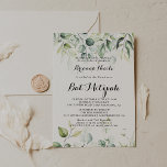 Convites Watercolor Eucalyptus Greenery Bat Mitzvah<br><div class="desc">Este convite de eucalipto verde-verde do morcego mitzvah é perfeito para um morcego mitzvah rústico. Este design artístico apresenta uma cor aquosa,  desenhada à mão,  uma folhagem verde de eucalipto,  inspiradora beleza natural.</div>