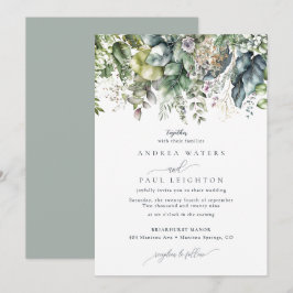 Convites Watercolor Eucalyptus Greenery | Casamento Botânic