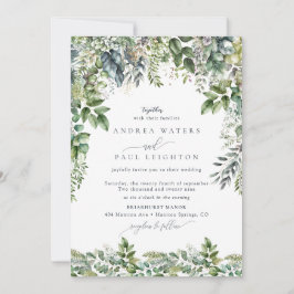 Convites Watercolor Eucalyptus Greenery | Casamento Botânic