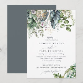 Convites Watercolor Eucalyptus Greenery | Casamento Botânic