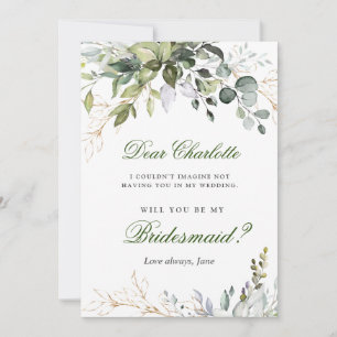 Convites Watercolor Eucalyptus Você Será Minha Porta-Vozes