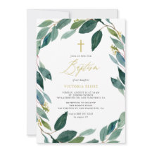 Watercolor Eucalyptus Wreath Baptism
