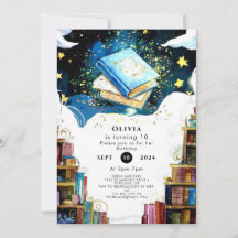 Watercolor Fairytale Crianças Storybook Aniversári