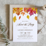 Convites Watercolor Falling Leaves Autumn Sweet 16 Party<br><div class="desc">Convide convidados para o seu evento com este convite de festas 16 doce e personalizável. Apresenta folhas de aquarelas caindo em tons de outono. Personalize adicionando seus detalhes. Este doce convite rústico de dezesseis é perfeito para as festas de aniversário de outono. Itens correspondentes estão disponíveis.</div>