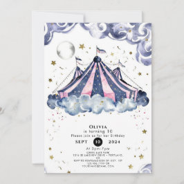 Convites Watercolor Fescus Circus Birthday