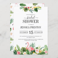 Watercolor Flamingo Tropical Chá de panela