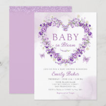 Watercolor Floral Baby in Bloom Girl Chá de fralda