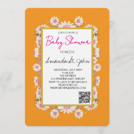 Convites Watercolor Floral Baby Shower Invitation