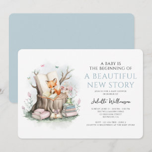 Convites Watercolor Floral - Belo Chá de fraldas da Históri