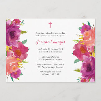 Convites Watercolor Floral First Community Personalizado