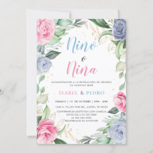 Convites Watercolor Floral Greenerescência Espanhola Revolu