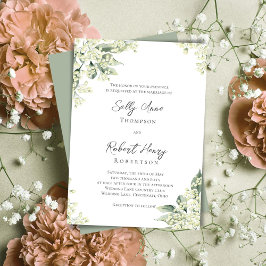 Convites Watercolor Floral Greenery Wedding
