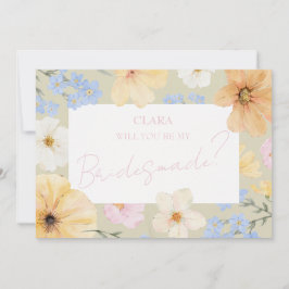 Convites Watercolor Floral Illustração Casada Bridesmade
