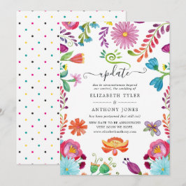 Convites Watercolor Floral Mexicano Fiesta Wedation Update