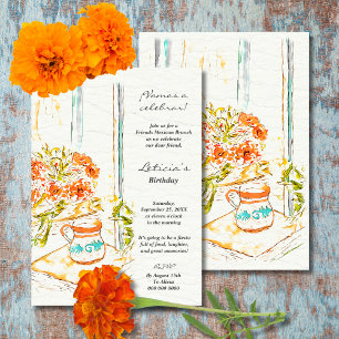 Convites Watercolor Floral Mexicano Folart Mug Aniversário