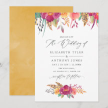 Watercolor Floral Safari Wedding
