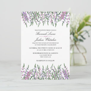 Convites Watercolor Floral Scottish Heather Weds