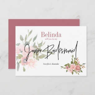 Convites Watercolor Floral, Você Será Minha Mãe De Bridesma