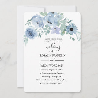 Convites watercolor floral wedding 