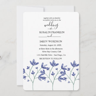 Convites watercolor floral wedding Invitation