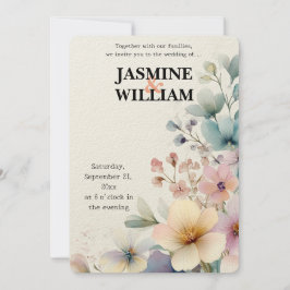 Convites 🎨 Watercolor Floral Weditation 💐 💍
