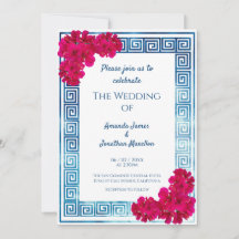 Watercolor Grecian Elegance + Casamento Flor Rosa