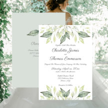 Watercolor Green Deixa Casamento Elegante