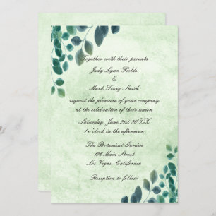 Convites Watercolor Greenery Eucalyptus Deixa Casamento