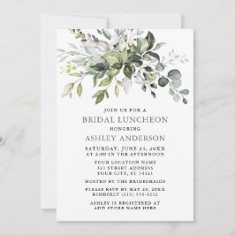 Convites Watercolor Greenery Sage Green Bridal