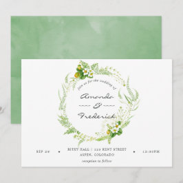 Convites Watercolor Greenery Wedding
