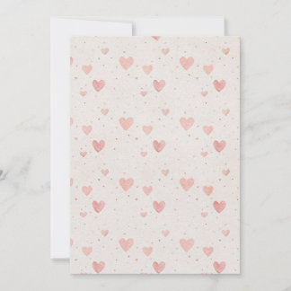 Convites Watercolor Heart Pattern Invitation