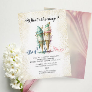 Convites Watercolor Hi ou Ela é uma festa reveladora de gên