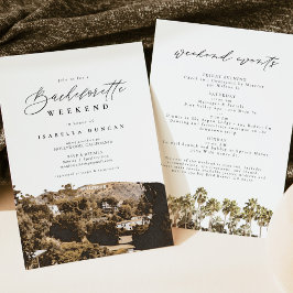 Convites Watercolor Hollywood Sinal da Califórnia - Palm Tr