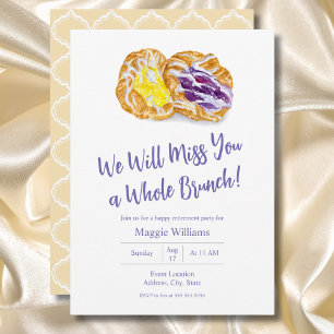 Convites Watercolor Jelly Danish Retirement Brunch