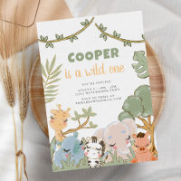 Watercolor Jungle Party Safari Birthday