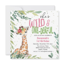 Watercolor Jungle Safari Wild One primeiro anivers