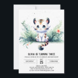 Convites Watercolor Kids Tiger Birthday<br><div class="desc">Watercolor Kids Tiger Birthday apresenta um tigre divertido e bonito em um belo design de aquarela. Este convite digital editável pode ser facilmente personalizado on-line com todos os detalhes do evento. O seu estilo artístico e colorido cria a atmosfera perfeita para uma celebração de aniversário divertida e criativa, fazer-a a...</div>