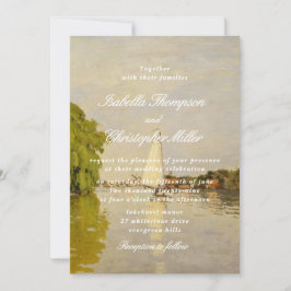 Convites Watercolor Landscape Wedding Invitation