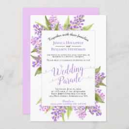 Convites Watercolor Lilacs Casamento/Recepção