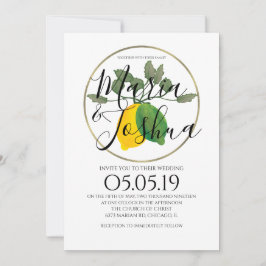 Convites Watercolor Limoncillo Limão Lemon Wedding