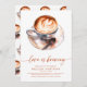 Convites Watercolor Love Está Criando Chá de panela De Café (Frente/Verso)