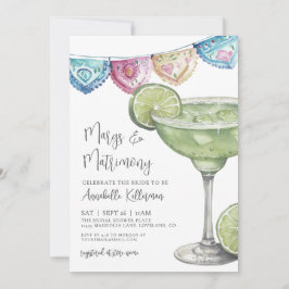 Convites Watercolor Margarita Bridal Shower