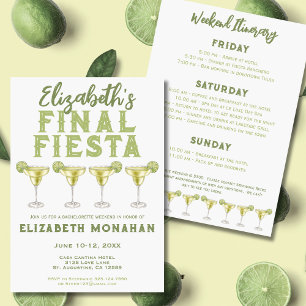 Convites Watercolor Margarita Final Fiesta Bachelorette