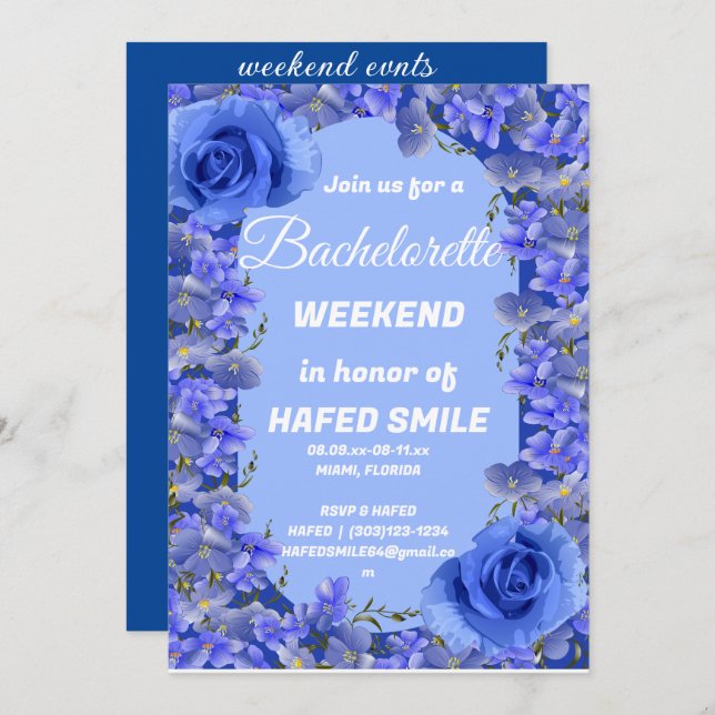 Convites Watercolor Miami Skyline Tropical Beach Island Inv (Frente/Verso)